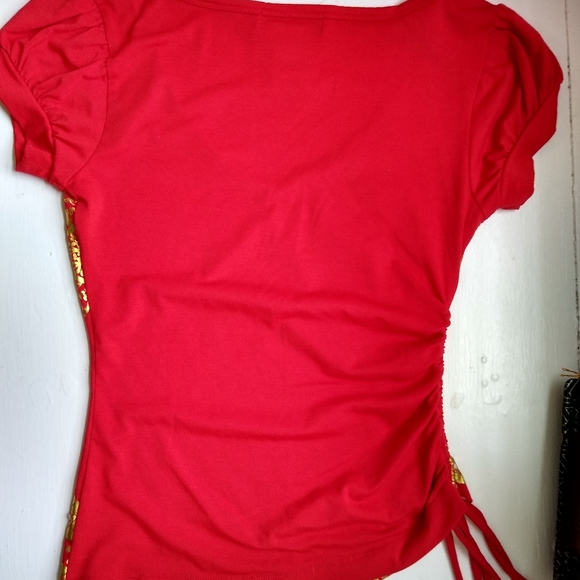 Y2K Vintage Baby Phat Red and Gold Debut KLS Designer Tee NWOT - Picture 9 of 16